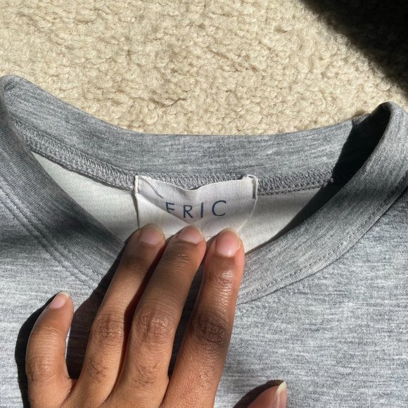 Light Grey Neoprene Sweater - Picture 5 of 9